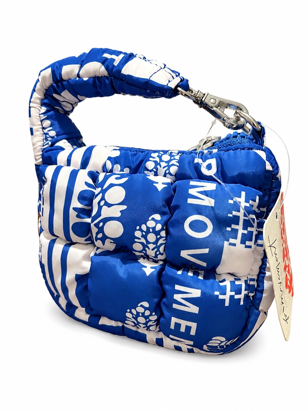 Free people Blue  and White Quilted Mini Bag